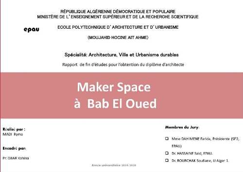 Maker Space à Bab el Oued Maker Space à Bab el Oued
