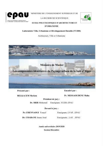 Les Composantes identitaires du passage urbain de la bais d'Alger Les Composantes identitaires du passage urbain de la bais d'Alger