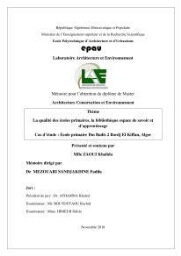 La Qualité des écoles primaires, la bibliothèque espace de savoiret d'apprentissage La Qualité des écoles primaires, la bibliothèque espace de savoiret d'apprentissage