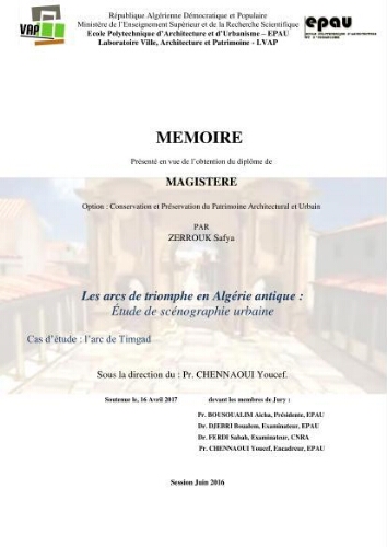 Les Arcs de triomphe en Algerie antique. Les Arcs de triomphe en Algerie antique.