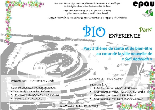 Parc à thème de santé et de bien-être au coeur de la ville nouvelle de « Sidi Abdellah » Parc à thème de santé et de bien-être au coeur de la ville nouvelle de « Sidi Abdellah »