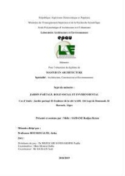 Jardin partagé, rôle social et environnemental Jardin partagé, rôle social et environnemental