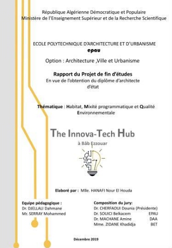 The innova-Tech Hub à Beb Ezzouar The innova-Tech Hub à Beb Ezzouar