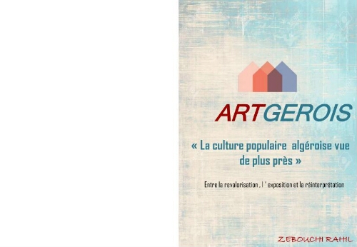 Projet urbain de culture et d'arts populaire Projet urbain de culture et d'arts populaire