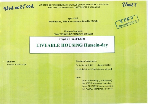 Leveable housing Hussein Dey Leveable housing Hussein Dey