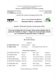 Processus d'intégration de l'énergie solaire photovoltaïque dans le secteur de l'habitat en Algérie Processus d'intégration de l'énergie solaire photovoltaïque dans le secteur de l'habitat en Algérie