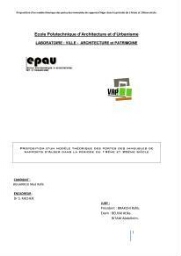 Proposition d’un modèle théorique des portes des immeubles de rapports d’Alger dans la période du 19éme et 20éme siècle Proposition d’un modèle théorique des portes des immeubles de rapports d’Alger dans la période du 19éme et 20éme siècle