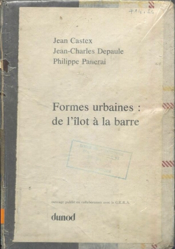 Formes urbaines Formes urbaines