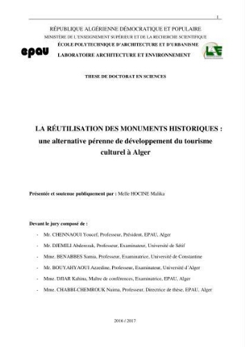 La Réutilisation des monuments historiques La Réutilisation des monuments historiques