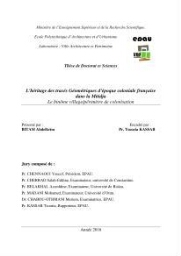L'éritage des tracés géométriques d'époque coloniale française dans la Mitidja L'éritage des tracés géométriques d'époque coloniale française dans la Mitidja