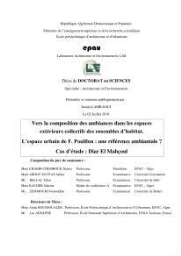 Vers la composition des ambiances dans les espaces extérieurs collectifs des ensembles d'habitat Vers la composition des ambiances dans les espaces extérieurs collectifs des ensembles d'habitat