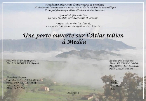 Une porte ouverte sur l'Atlas Tellien a Médéa Une porte ouverte sur l'Atlas Tellien a Médéa