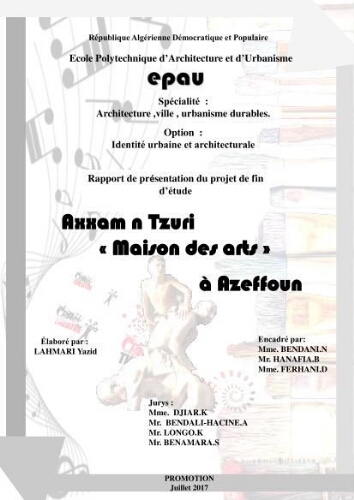 Axxamn Tzuri «Maison des arts» à Azeffoun Axxamn Tzuri «Maison des arts» à Azeffoun