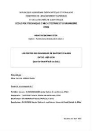 Les Portes des immeubles de rapport d'Alger Les Portes des immeubles de rapport d'Alger