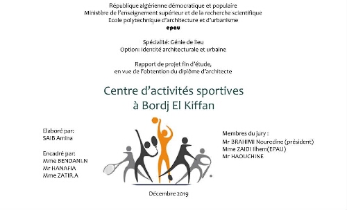 Centre d'activités sportives à Bordj El Kiffan Centre d'activités sportives à Bordj El Kiffan