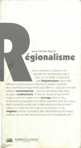Régionalisme Régionalisme