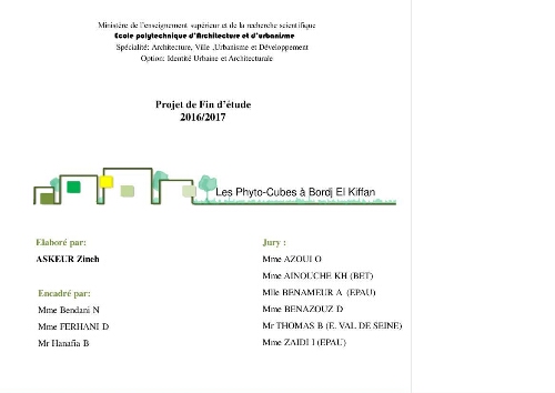Les Phyto-Cubes, Centre de phytothérapie à Bordj El Kiffane Les Phyto-Cubes, Centre de phytothérapie à Bordj El Kiffane