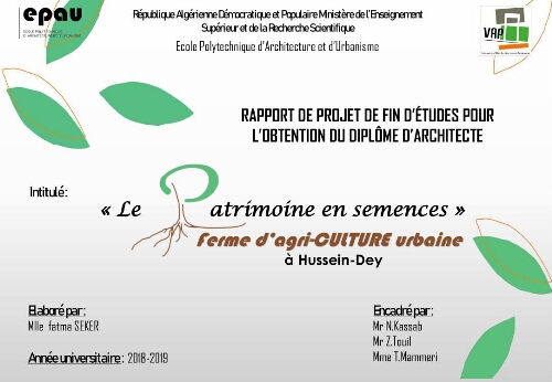 Le patrimoine en semences Le patrimoine en semences