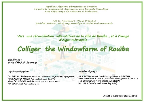 Vers une réconciliation ville-nature de la ville de Rouiba, et à l'image d'Alger métropole Vers une réconciliation ville-nature de la ville de Rouiba, et à l'image d'Alger métropole