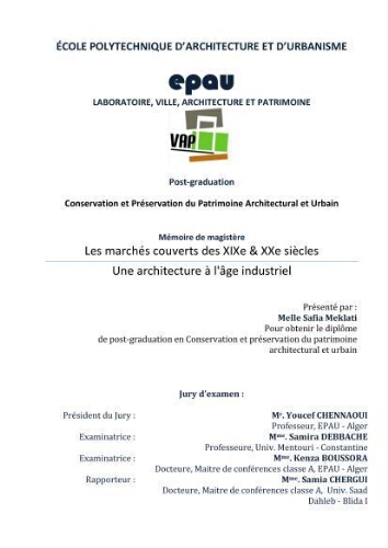Les Marchés couverts des XIXe et XXe siècles Les Marchés couverts des XIXe et XXe siècles