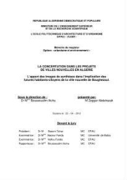 La Concertation dans les projets de villes nouvelles en Algérie La Concertation dans les projets de villes nouvelles en Algérie