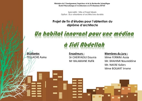 Un habitat innovant pour une médina à Sidi Abdellah Un habitat innovant pour une médina à Sidi Abdellah