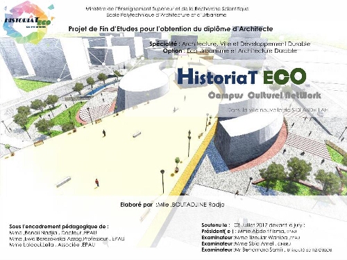 HistoriaT ECO, Campus Culturel NetWork, Dans la ville nouvelle de SIDI ABDELLAH HistoriaT ECO, Campus Culturel NetWork, Dans la ville nouvelle de SIDI ABDELLAH