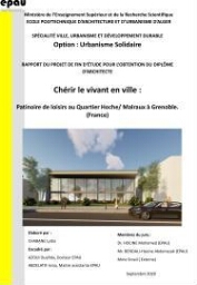 CHerir le vivant en ville CHerir le vivant en ville